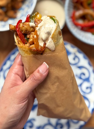 Chicken Fajita Wrap With Creamy Sauce